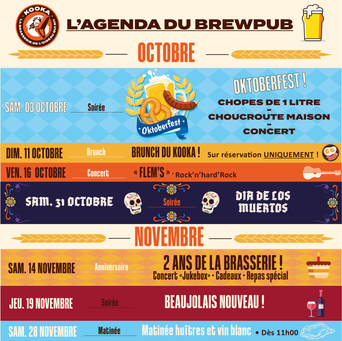 Planning Octobre Novembre 2026