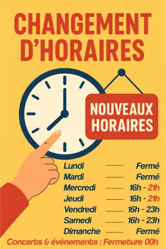 Changements d'horaires !, Bourg-en-Bresse, Brasserie Kooka