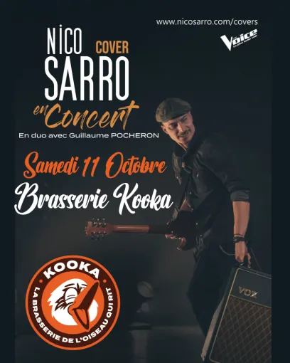 Samedi 11 Octobre - CONCERT Nico Sarro Cover, Bourg-en-Bresse, Brasserie Kooka