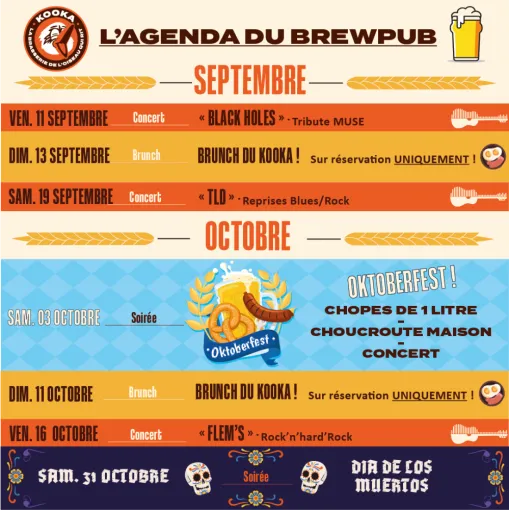 L’AGENDA DU BREWPUB EST SERVI !, Bourg-en-Bresse, Brasserie Kooka