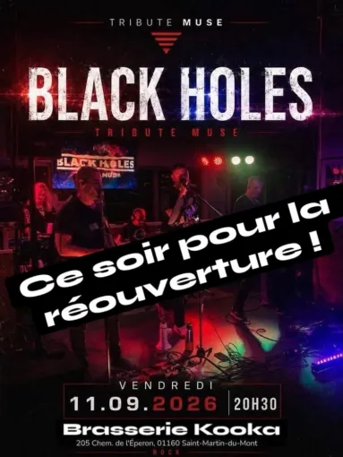 Concert BLACK HOLES à la Brasserie Kooka : un tribute Muse explosif !, Bourg-en-Bresse, Brasserie Kooka