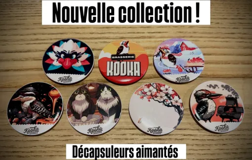 Décapsuleurs aimantés Kooka : mieux vaut tous les collectionner !, Bourg-en-Bresse, Brasserie Kooka