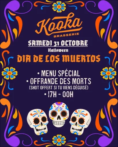 Halloween à la Brasserie Kooka : Día de los Muertos ! 💀, Bourg-en-Bresse, Brasserie Kooka