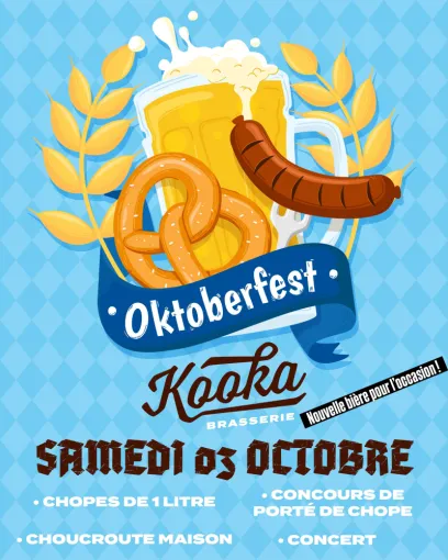 Oktoberfest à la Brasserie Kooka : chopes géantes, bière spéciale et ambiance bavaroise ! 🍻, Bourg-en-Bresse, Brasserie Kooka