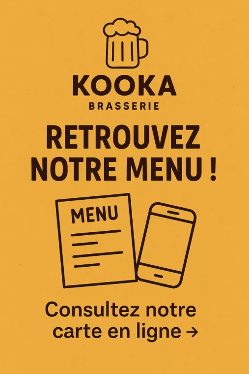 La carte du brewpub !, Bourg-en-Bresse, Brasserie Kooka