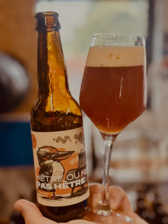 Hêtre ou ne pas hêtre : bière ambrée fumée artisanale Kooka, Bourg-en-Bresse, Brasserie Kooka